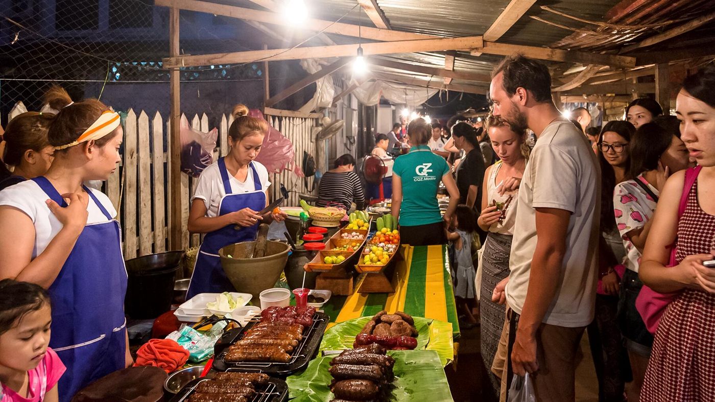 Try the best street food in Luang Prabang, Laos