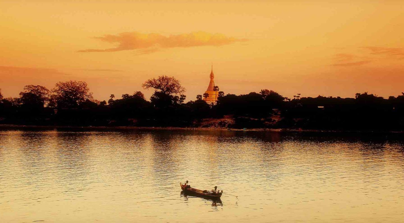 Sun Set over the Irrawaddy River