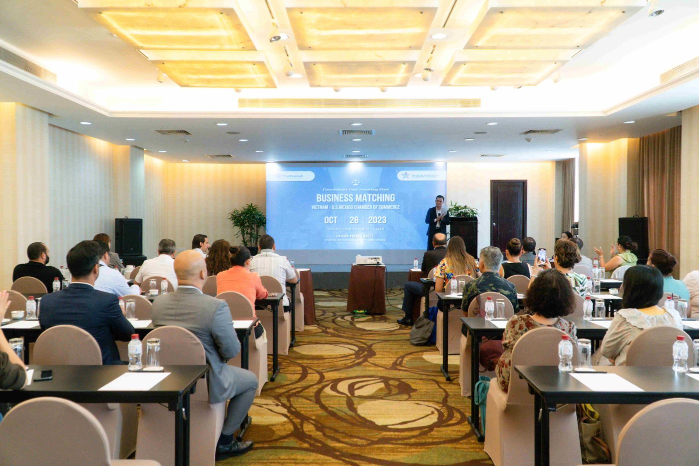 Overview of the Business Matching event in Saigon Prince Hotel.