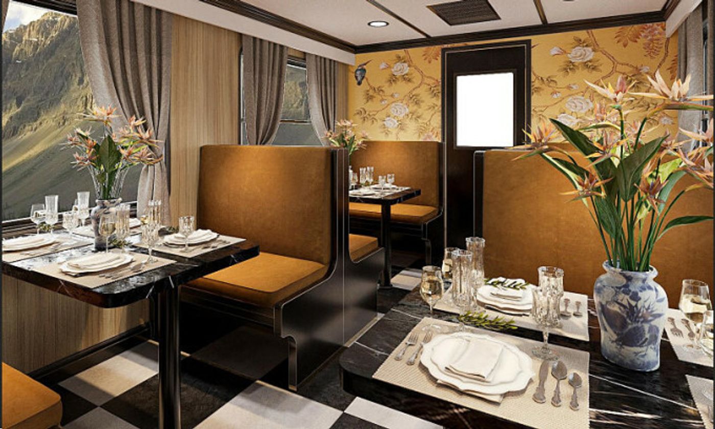 The luxurious design inside the cabin of a high-quality train connecting Hanoi with Da Nang. Photo courtesy of Vietnam Government Portal