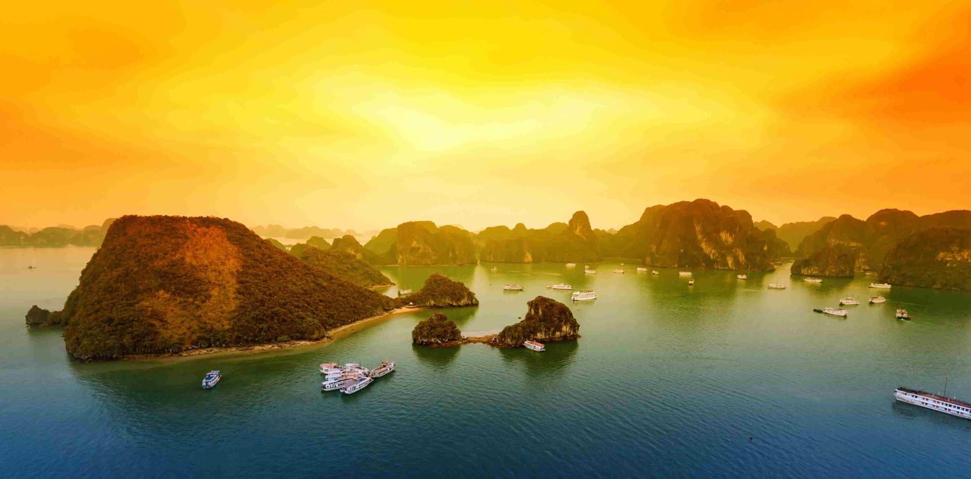 Captivating Ha Long Bay at Sunset. Photo by Shuttle Stock