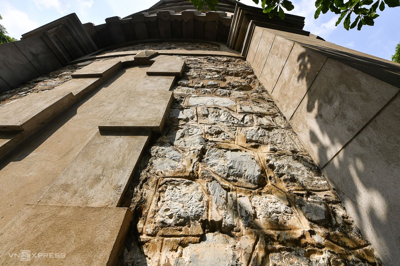 The classic look from the outside of Hang Dau water tower.