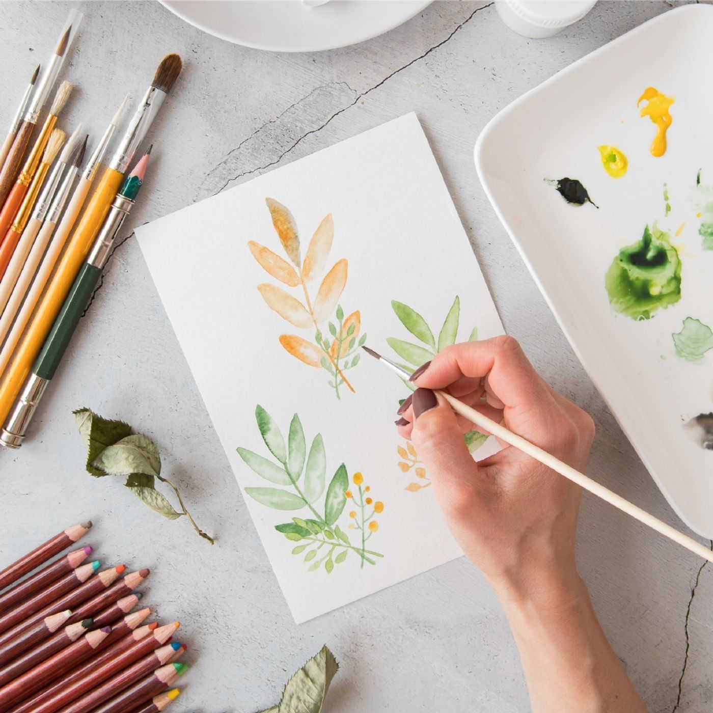 Visitors can have an enjoyable experience as they use watercolors to create their own pieces of art. Photo courtesy of the InterContinental Hanoi Westlake