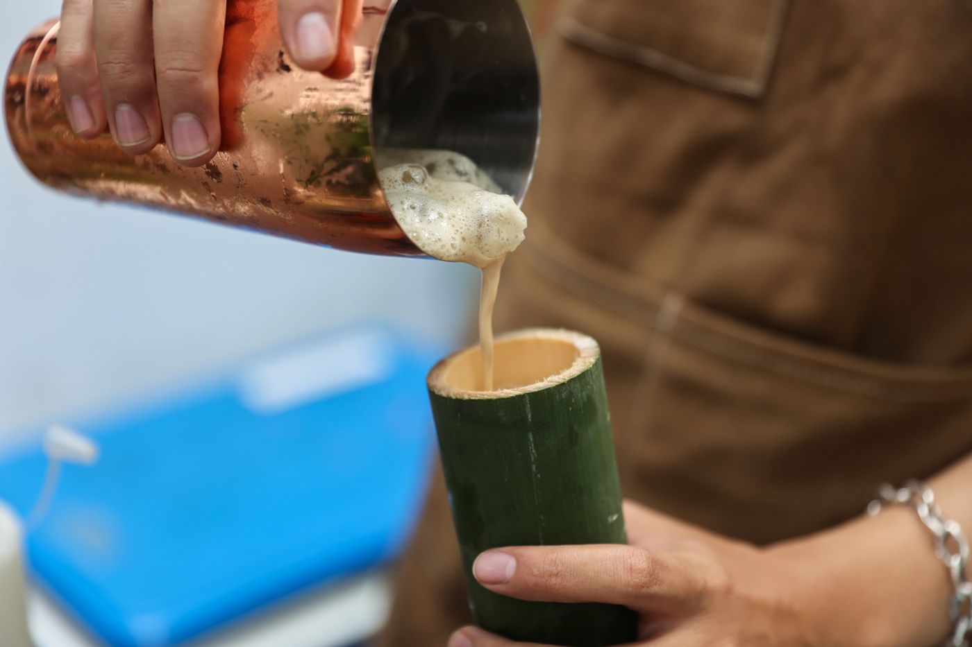coffee in bamboo tubes