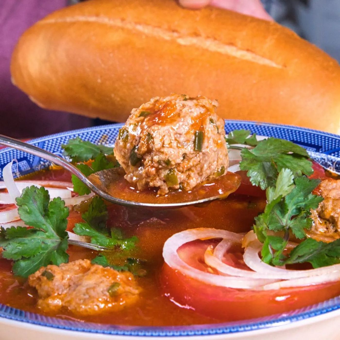 Banh mi with fragrant Xiu Mai (shumai)
