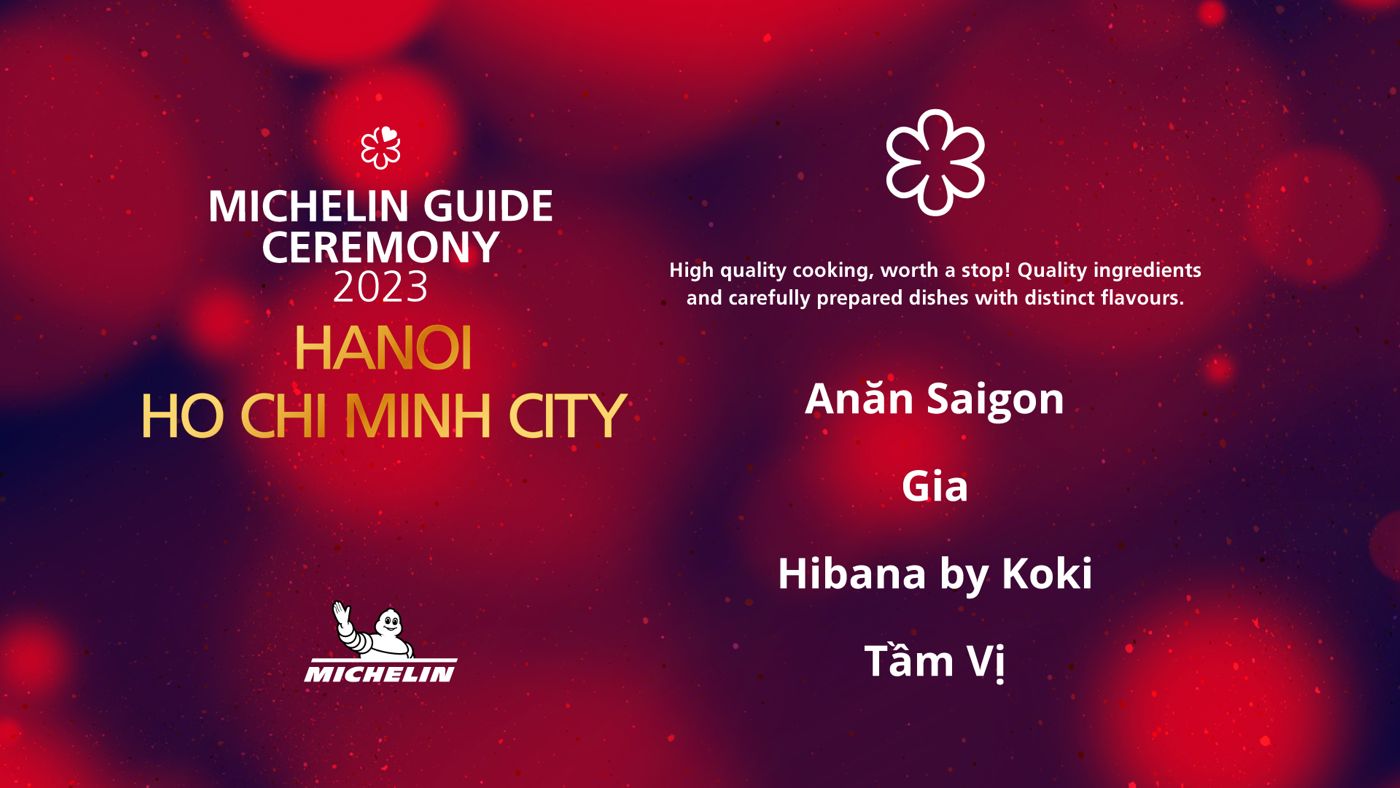 Michelin Star for 04 restaurants in Ho Chi Minh City- Hanoi