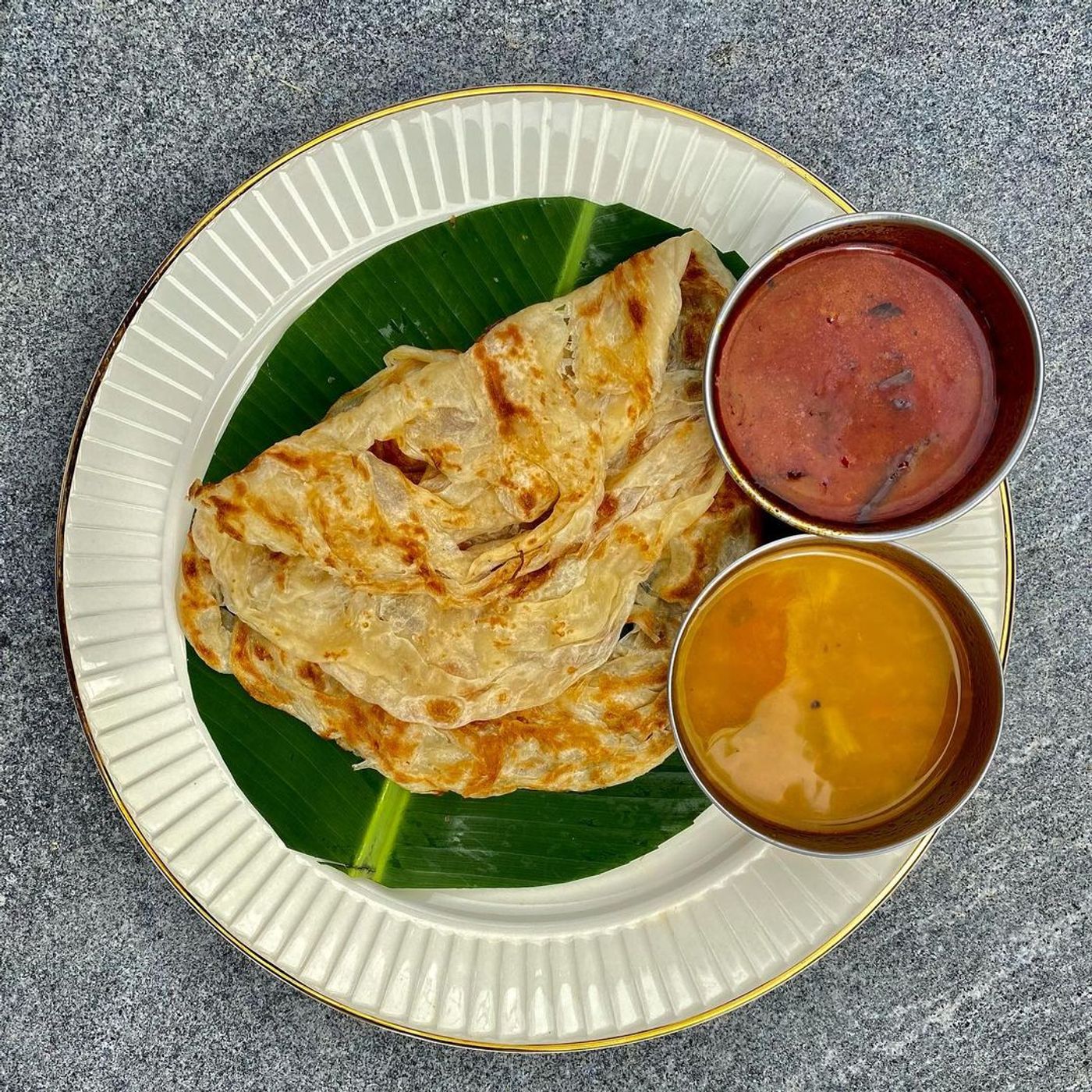 Roti canai dish of Malaysia