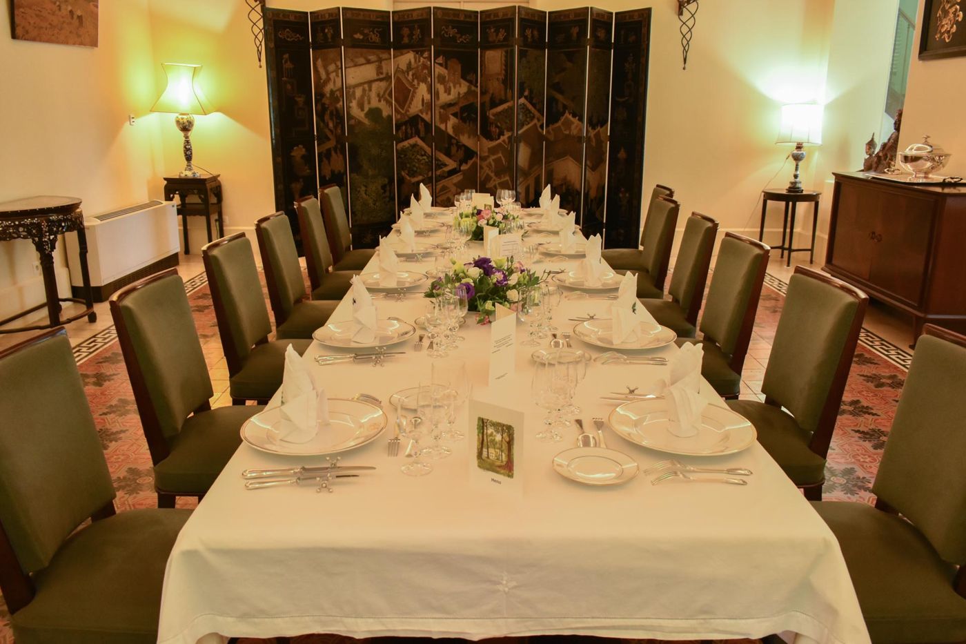 A dining room inside the Consulate General of France in Ho Chi Minh City. Credit: @TuanSon