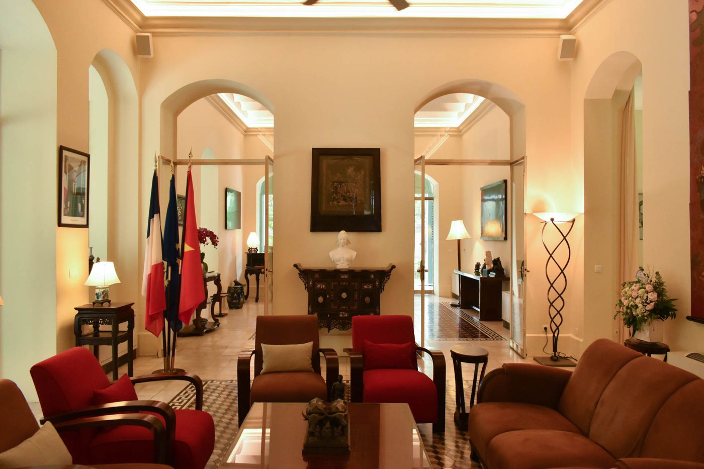 A reception room inside the Consulate General of France in Ho Chi Minh City. Credit: @TuanSon