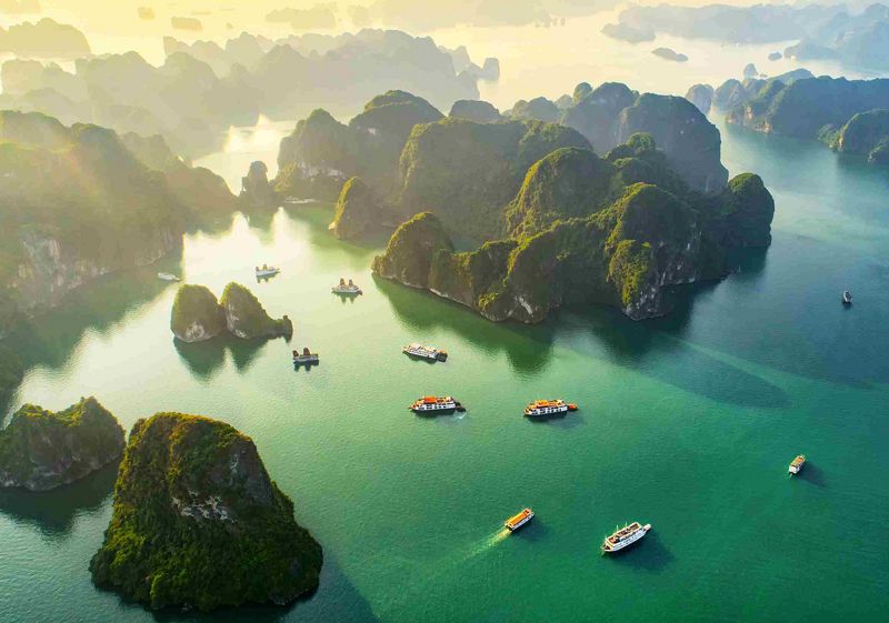Popular place Ha Long Bay-Cat Ba Archipelago recognized as a world natural heritage